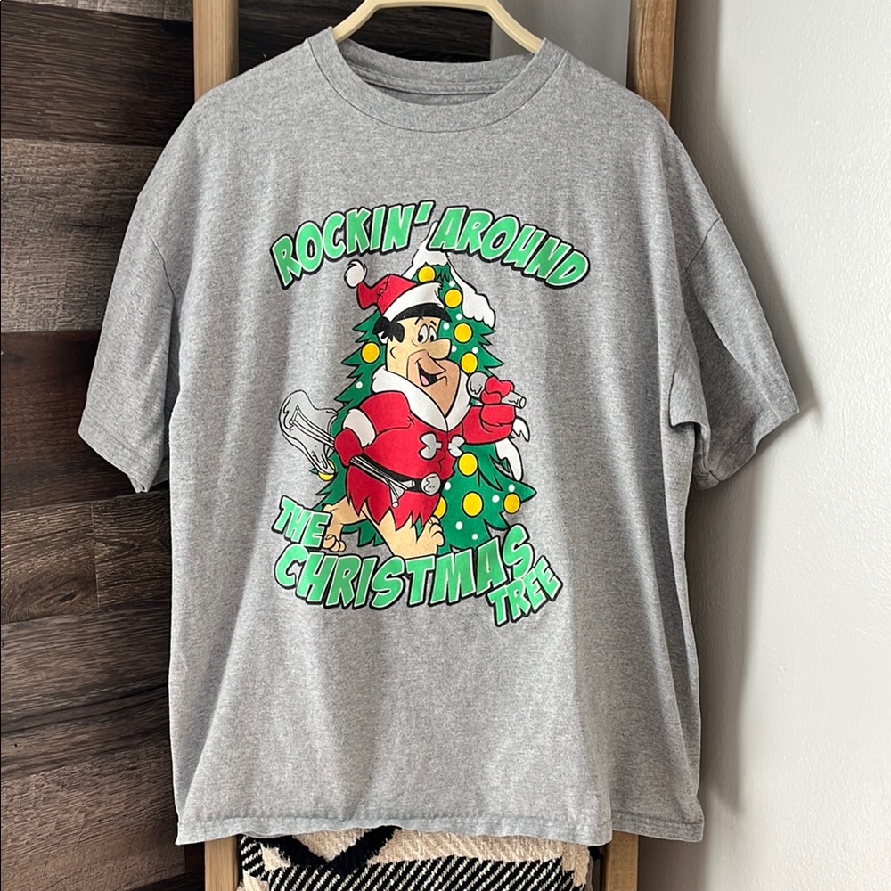 Fred Flintstone Christmas Tee View 2